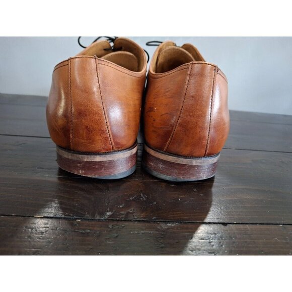 Florschiem Brown Leather Cap Toe Lace-up Oxfords/Pre-owned, 11D - Picture 6 of 9